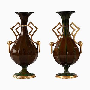 Charles X Lithyalin Vases, Set of 2