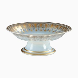 Charles X Schale aus Opalglas mit Dekoration von Desvignes