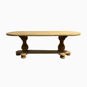 French Bleached Oak Monastery Dining Table
