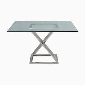 Steel and Glass Table, 1970s