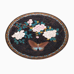 Piatto decorativo Cloisonne, Giappone, XIX secolo