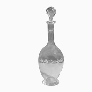 Art Deco Crystal Decanter with Stopper, 1930s