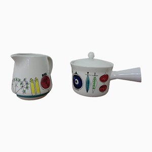 Schwedischer Picknick Topf & Cannikin von Marianne Westmann für Rörstrand, 2er Set, 1950er