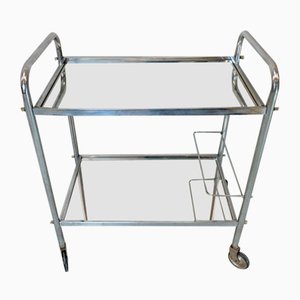 Chrome and Mirrored French Mid-Century Drinks Trolley