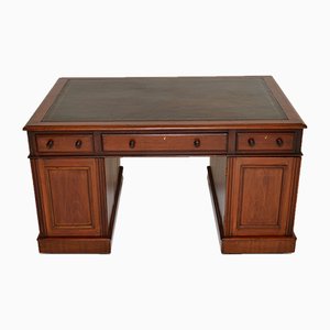 Victorian Style Leather Top Desk