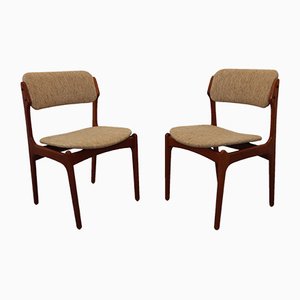 Teak Dining Chairs by Erik Buch, 1960s, Set of 2