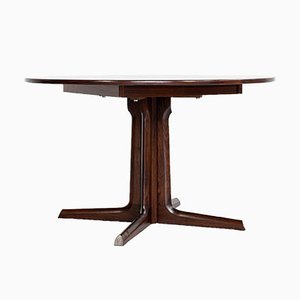 Midcentury Danish round dining table in rosewood 1960s - central leg