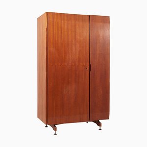 Architektonischer Holzschrank, Italien, 1950er