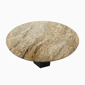 Grande Table de Salle à Manger Ronde en Granite, 1970s