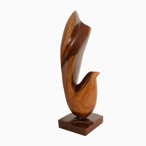 Scultura a forma di uccello in teak, Scandinavia, anni '50