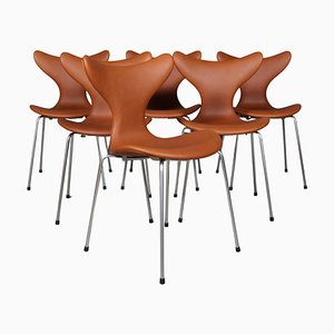 Chaises de Salon Mouette par Arne Jacobsen pour Fritz Hansen, Set de 6