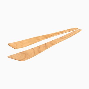 Hand-Crafted Cooking Spatulas by Hokuto Sekine, Japan, Set of 2