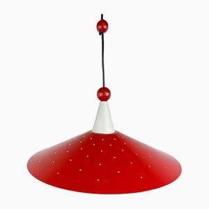 Vintage Adjustable Red Hanging Lamp