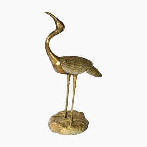 Mid-Century Brass Bird Sculpture