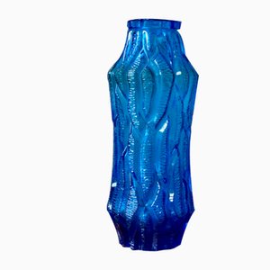 Austrian Blue Glass Vase, 1960s