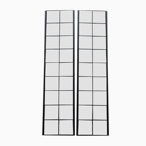 Miroirs Minimalistes avec Rayures Noires par Lucio Del Pezzo pour Rimadesio, 1980s, Set de 2