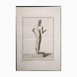 Statue Etrusque Antique, 18ème Siècle, Gravure Originale