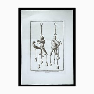 Phallus Fascinum in Ancient Roman Religion, 19th-Century, Gravure à l'Eau-Forte