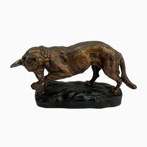 T.F. Cartier, German Shepherd Dog, Early 20th-Century, Bronze