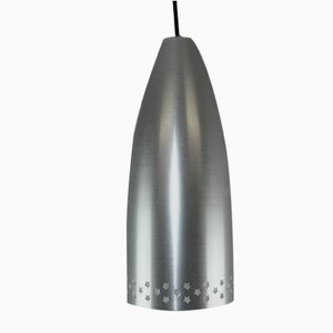 Lampada da soffitto in alluminio perforato, anni '60