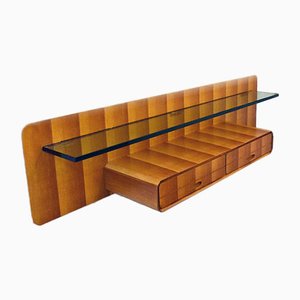 Suspended Console in Wood from La Permanente Mobili Cantù, 1950s