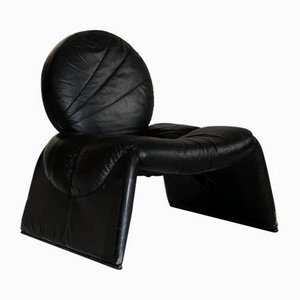 Leather Armchair by Vittorio Introini, Italy, 1980s