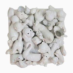 Artwork with Animals, Designed in the style of Jeff Koons, USA, 1990s, Porcelain