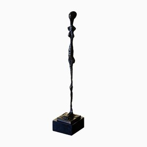Standing Woman on One Foot, Designed in the style of Alberto Giacometti, Italy, 1960s, Bronze