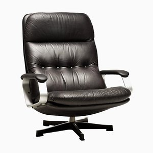 Fauteuil en Cuir Noir