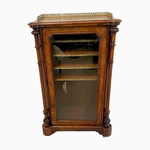 Antique Victorian Inlaid Burr Walnut Music Cabinet