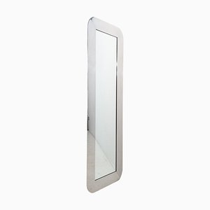 Espejo rectangular de acero cromado, años 70