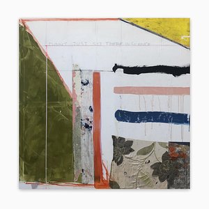 Tim Fawcett, Don't Just There There in Silence, 2020, Fabric Tape & Paper on Canvas