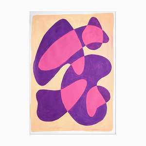 Ryan Rivadeneyra, Translucent Purple Bubbles, 2021, Acrylic on Paper