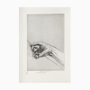 Ernest Pignon-Ernest, Jeu de Mains IV, 2001, Etching on BFK Rives Paper