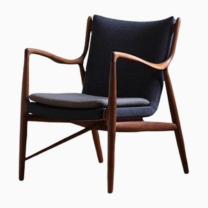 45 Chair in Wood and Leather from Finn Juhl
