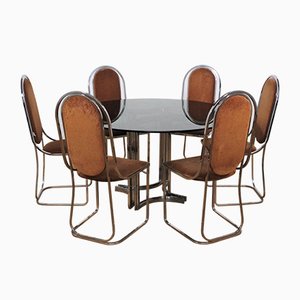 Mobilier de Salle à Manger par Alessandro Alprizzi, 1970s, Set de 7