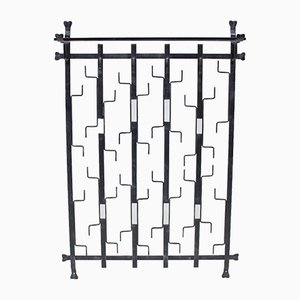 Geometric Hand-Forged Wrought Iron Wall Wardrobe, Germany, 1960s