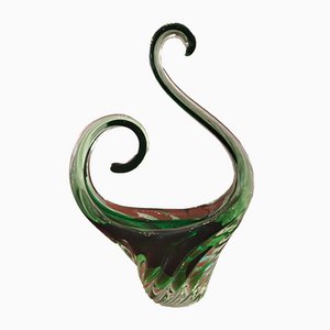 Murano Glass Vase in Green, 1970s