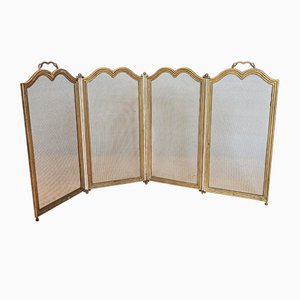 Fireplace Screen with Mesh Membrane
