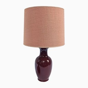 Dark Red Ceramic Lamp