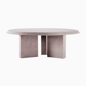 Laoban Concrete Circular Dining Table in Uhpc Cement Mortar from Forma E Cemento