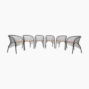 Chaises de Salle à Manger Lizie par Regis Protiere pour Pallucco, Italie, 1984, Set de 6