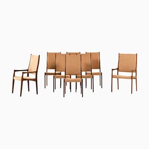 Esszimmerstühle von Johannes Andersen für Mogens Kold, Denmark, 8er Set