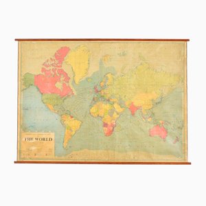 Grande Carte Murale du Monde Vintage par Philips