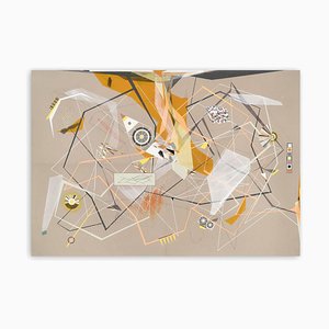 Dannielle Tegeder, Linear Momentum and Collisions, 2018, Gouache, Ink, Colour Pencil, Graphite and Pastel on Fabriano Murillo