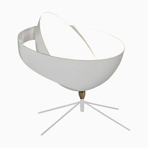 White Saturn Table Lamp by Serge Mouille