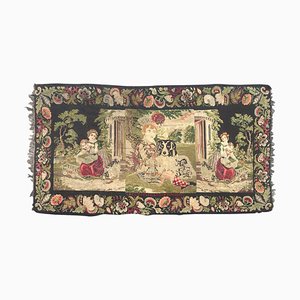 Antique Pictural Karabagh Kilim Tapestry