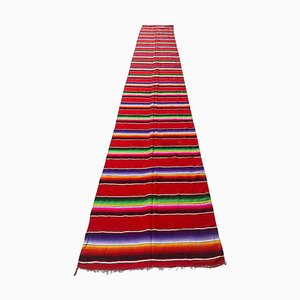 Vintage Hand Woven Colorful Runner