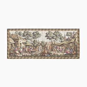 French Jacquard Gobelin Aubusson Style Tapestry