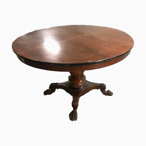 Mahogany Oval Extending Dining Pedestal Table by Garnelo